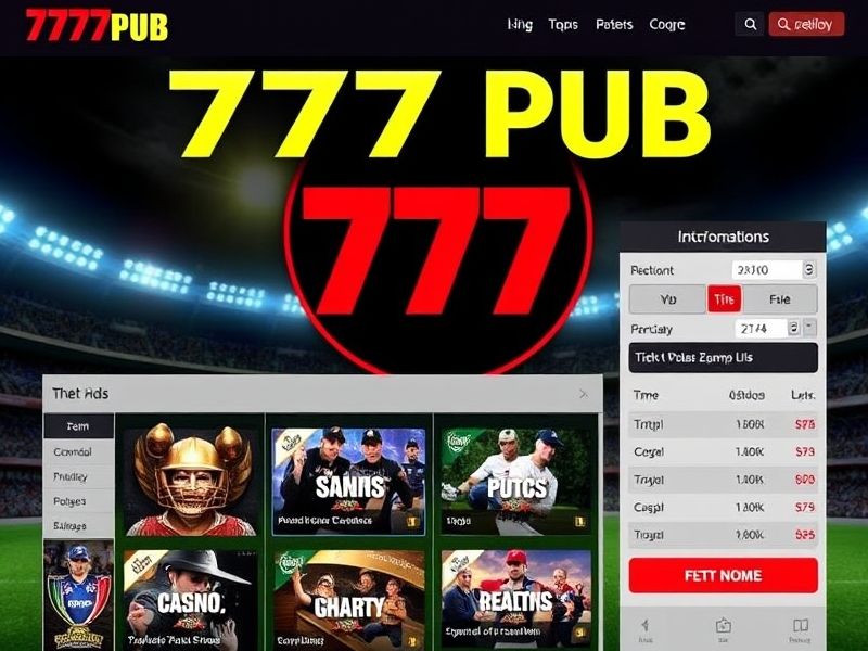 Welcome to 777pub.com – your premier destination for online gambling games. Explore slots, live dealers, sports betting, and casino bonuses. Play for real money today!